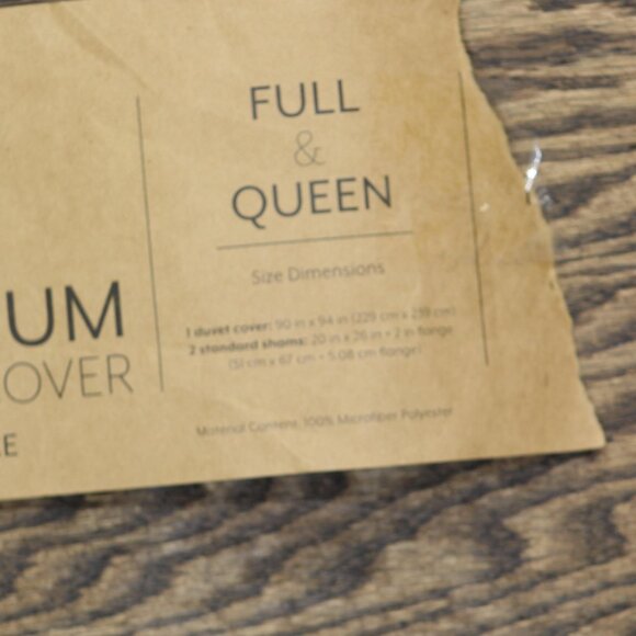 NEW Ienjoy Home Ultra Soft Duvet 3-Piece Cover Set Light Gray Full / Queen - Picture 7 of 8